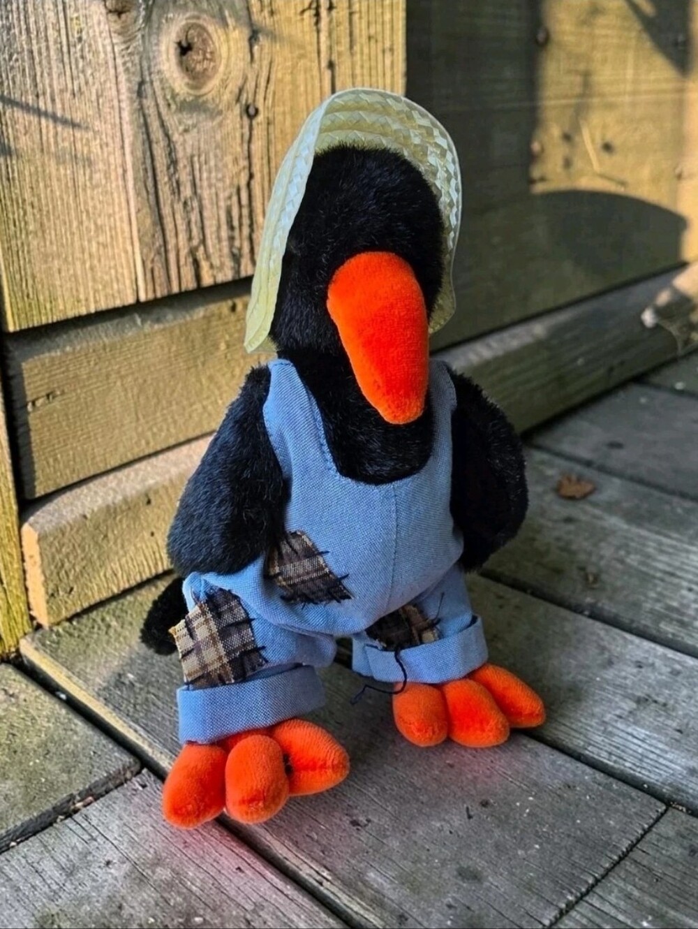 1993 Ty Attic Treasures Cawley Scarecrow Plush Toy Original Tags Straw Hat 10"